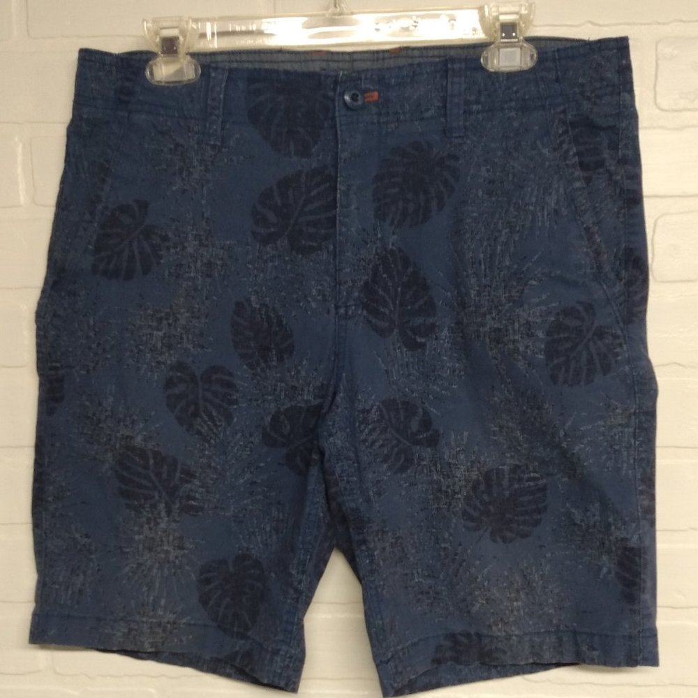 Weatherproof Vintage men's blue tropical print stretch shorts size 32